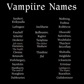 nomes para vampiros e vampiras