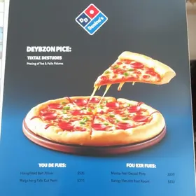 cardápio Domino’s Pizza 2025