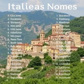 nomes italianos
