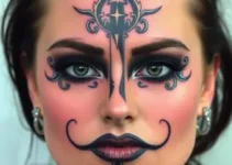 tatuagem de cruz no rosto