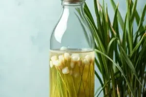 jogar água de arroz no cabelo