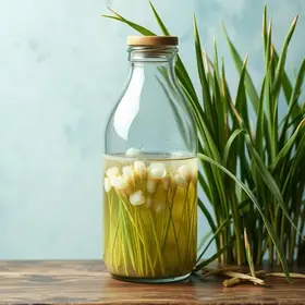 jogar água de arroz no cabelo
